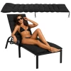 Стьобана подушка для садового шезлонгу Gardlov 180x50x9 см Black (5900779964211)