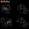 Навісний замок кодовий Ruhhy 4-значний 50 мм (5900779964273)
