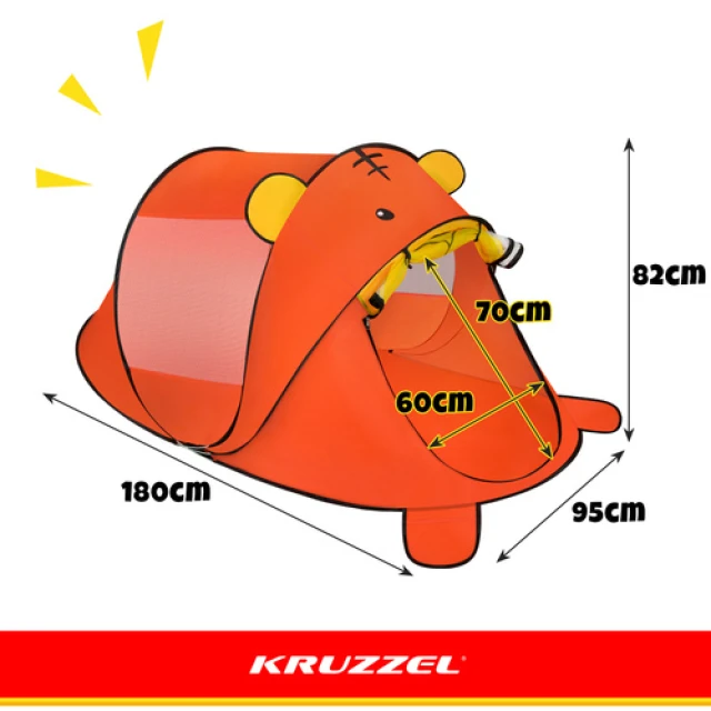 Намет пляжний для дітей Ведмедик Kruzzel 180x95x82 см (5900779964402)