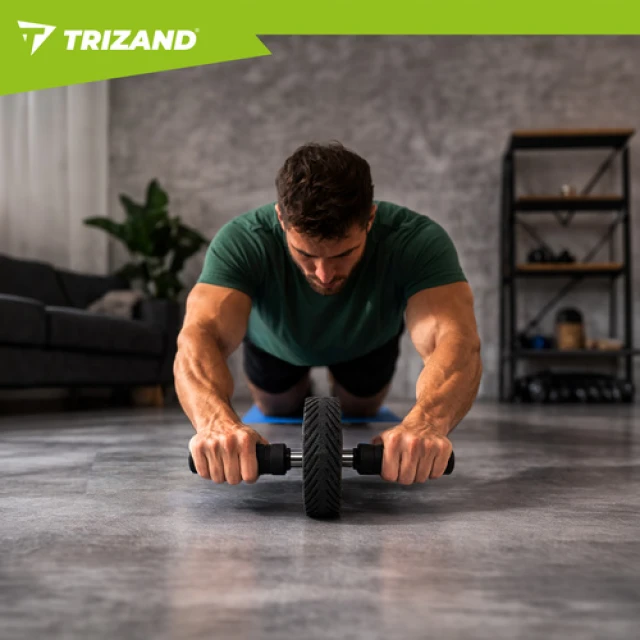 Ролик для преса з килимком Trizand Black (5900779964426)