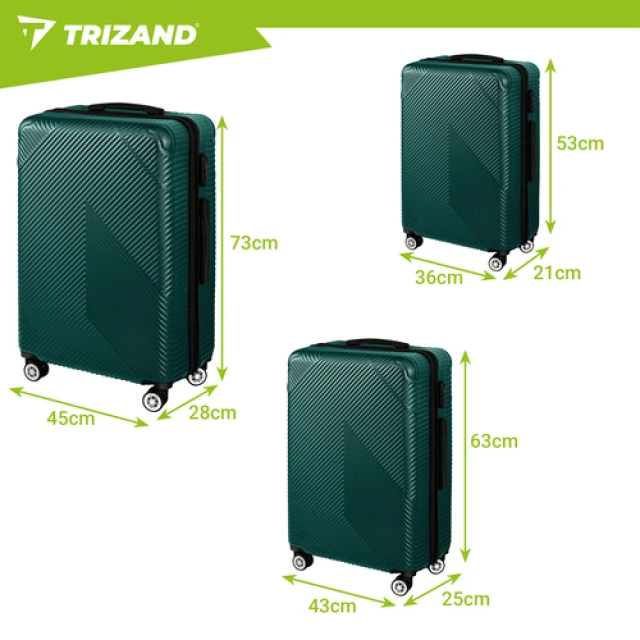 Набір валіз Trizand 3 шт Green (5900779964433)