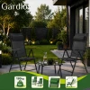 Садове крісло складане регульоване з підголівником Gardlov Black 2 шт (5900779964457)