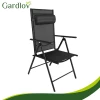 Садове крісло складане регульоване з підголівником Gardlov Black 2 шт (5900779964457)