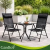 Садове крісло складане регульоване з підголівником Gardlov Black 2 шт (5900779964457)