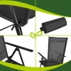 Садове крісло складане регульоване з підголівником Gardlov Black 2 шт (5900779964457)