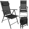 Садове крісло складане регульоване з підголівником Gardlov Black 2 шт (5900779964457)