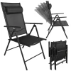 Садове крісло складане регульоване з підголівником Gardlov Black 2 шт (5900779964457)