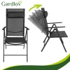 Садове крісло складане регульоване з підголівником Gardlov Black 2 шт (5900779964457)