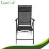 Садове крісло складане регульоване з підголівником Gardlov Black 2 шт (5900779964457)