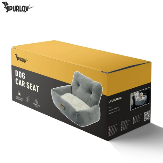 Автокрісло для собак Purlov S 44x35x30 см до 2,5 кг Grey (5900779964464)
