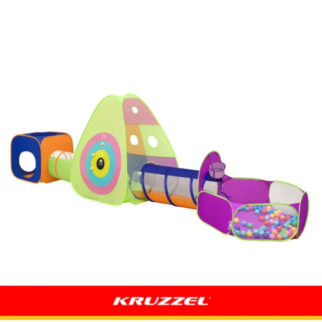 Намет для дітей з тунелями Kruzzel 5 в 1 з кульками (5900779964549)