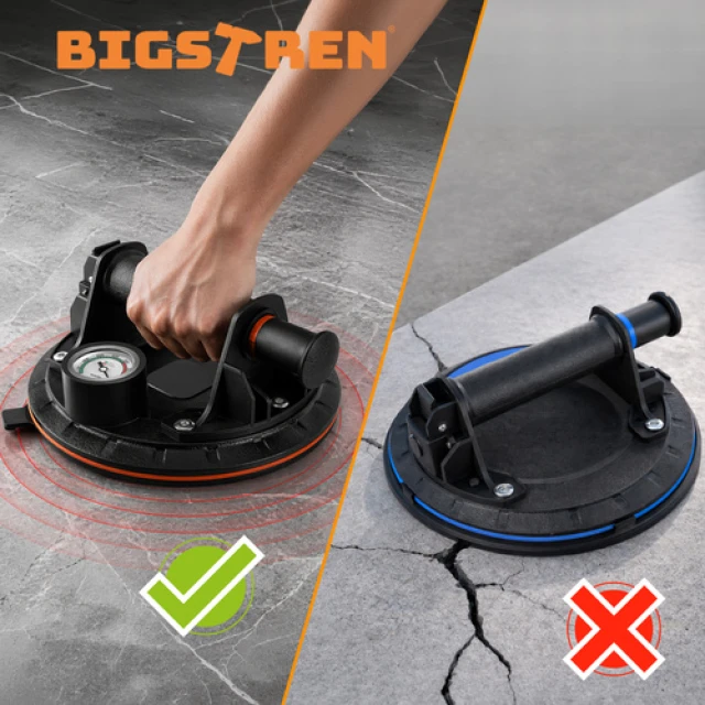 Вакуумна присоска з насосом Bigstren 2 шт 200 кг (5900779964594)