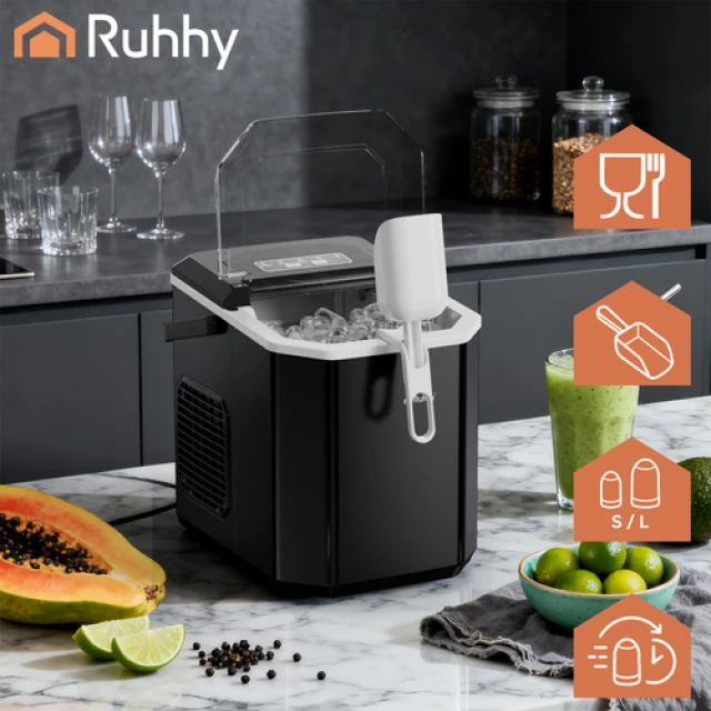 Льдогенератор Ruhhy 1,2 л 12 кг/24 ч Black (5900779964631)