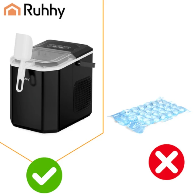 Льдогенератор Ruhhy 1,2 л 12 кг/24 ч Black (5900779964631)