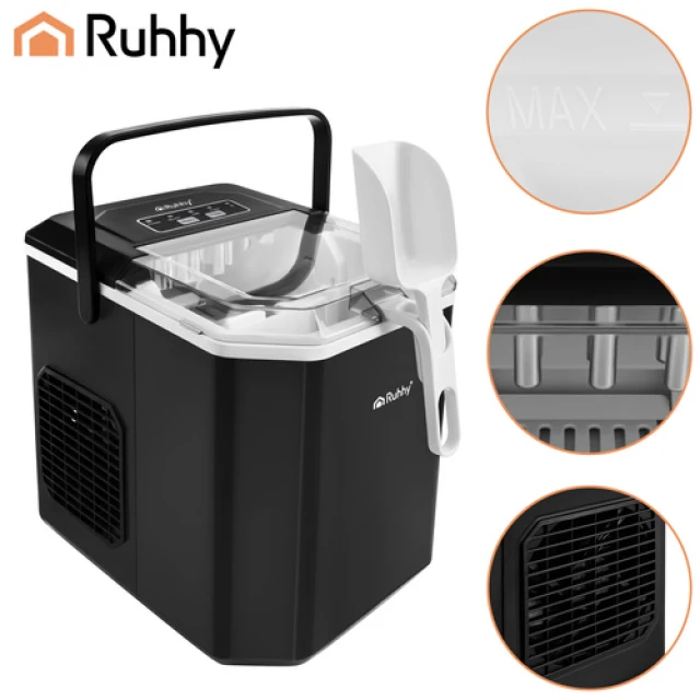 Льдогенератор Ruhhy 1,2 л 12 кг/24 ч Black (5900779964631)