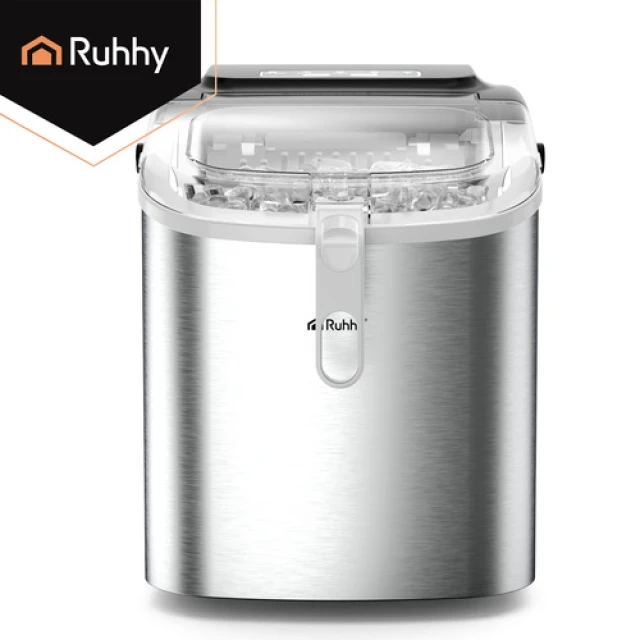 Льодогенератор Ruhhy 1,2 л 12 кг/24 год з лопаткою Silver (5900779964648)