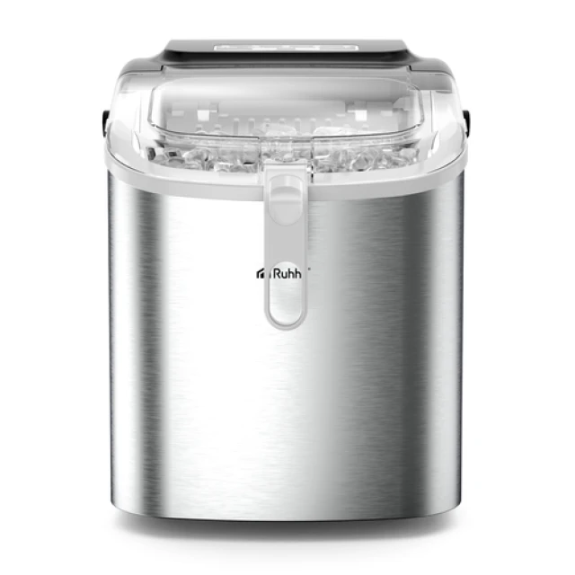 Льодогенератор Ruhhy 1,2 л 12 кг/24 год з лопаткою Silver (5900779964648)