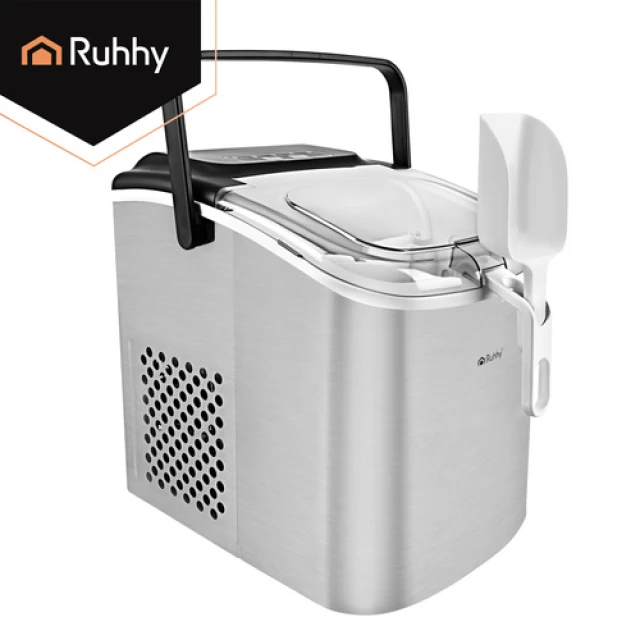 Льодогенератор Ruhhy 1,2 л 12 кг/24 год з лопаткою Silver (5900779964648)