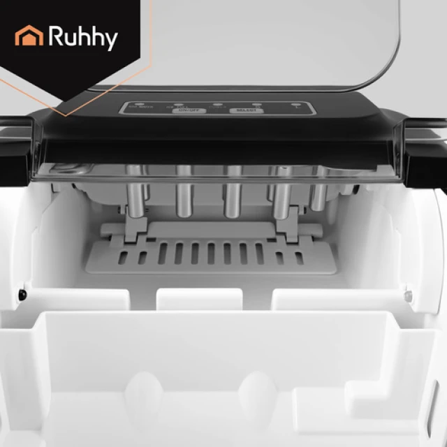 Льодогенератор Ruhhy 1,2 л 12 кг/24 год з лопаткою Silver (5900779964648)