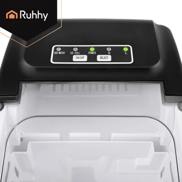 Льодогенератор Ruhhy 1,2 л 12 кг/24 год з лопаткою Silver (5900779964648)