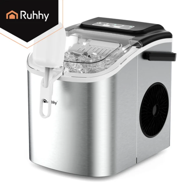Льодогенератор Ruhhy 1,2 л 12 кг/24 год з лопаткою Silver (5900779964648)
