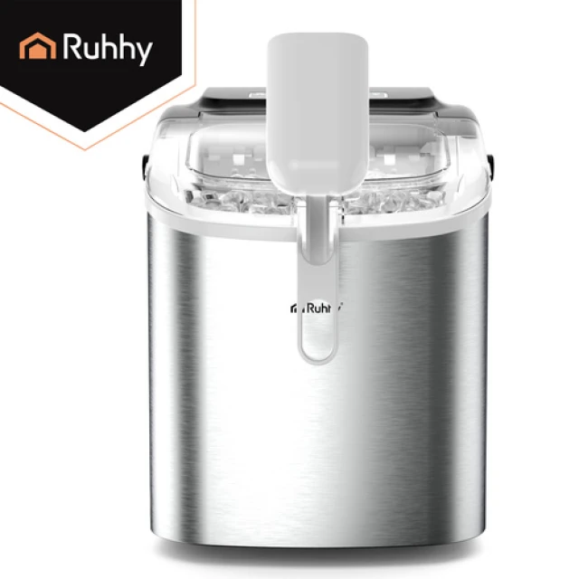 Льодогенератор Ruhhy 1,2 л 12 кг/24 год з лопаткою Silver (5900779964648)