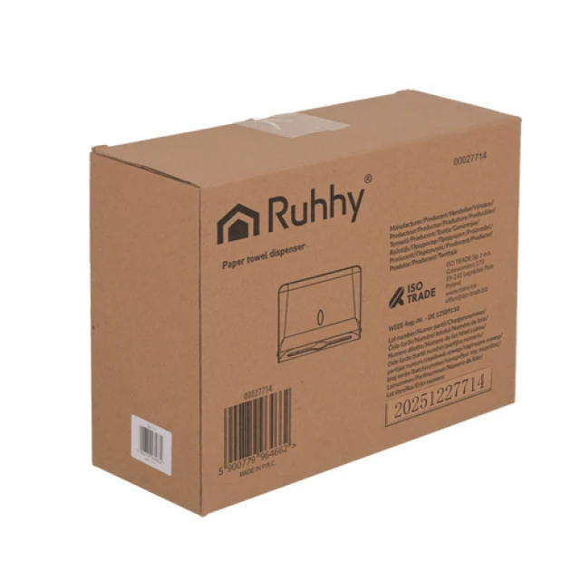 Диспенсер для паперових рушників настінний Ruhhy Black (5900779964662)