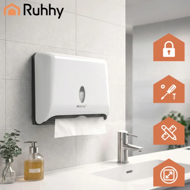 Диспенсер для паперових рушників настінний Ruhhy White (5900779964679)