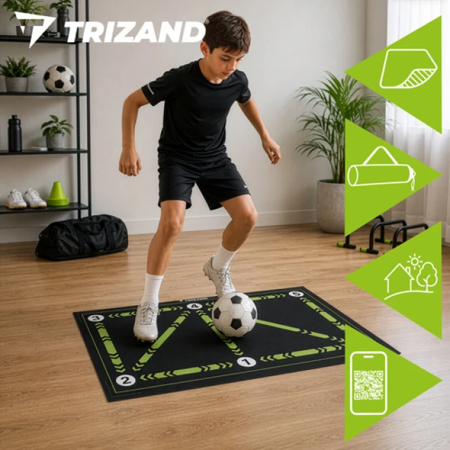 Тренувальний килимок для футболу Trizand 60x90 см (5900779964709)