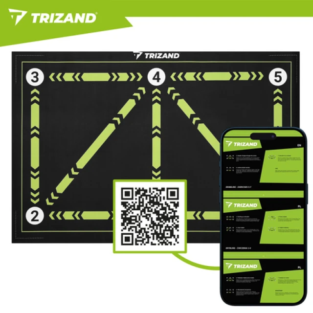 Тренувальний килимок для футболу Trizand 60x90 см (5900779964709)