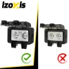 Розетка подвійна зовнішня Izoxis IP66 230 В 16 А (5900779964747)
