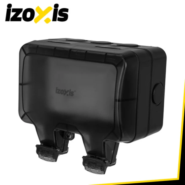 Розетка подвійна зовнішня Izoxis IP66 230 В 16 А (5900779964747)