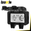 Розетка подвійна зовнішня Izoxis IP66 230 В 16 А (5900779964747)