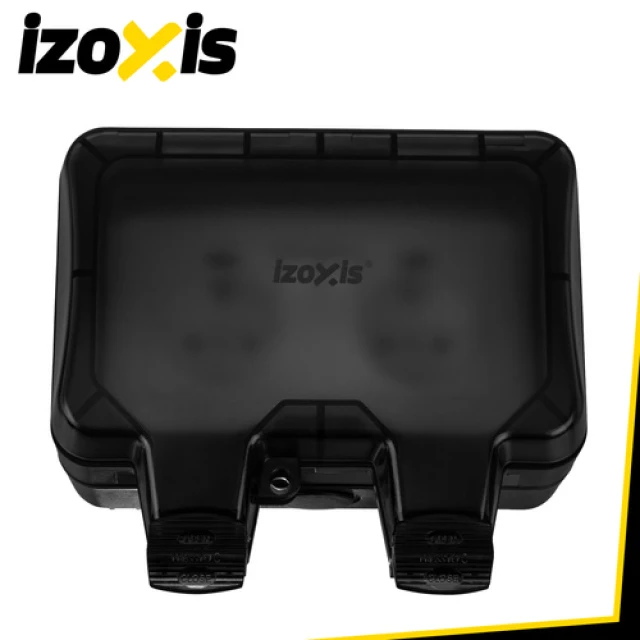 Розетка подвійна зовнішня Izoxis IP66 230 В 16 А (5900779964747)