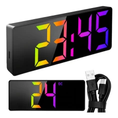 Годинник-будильник Izoxis LED з дисплеєм температури USB (5900779964778)