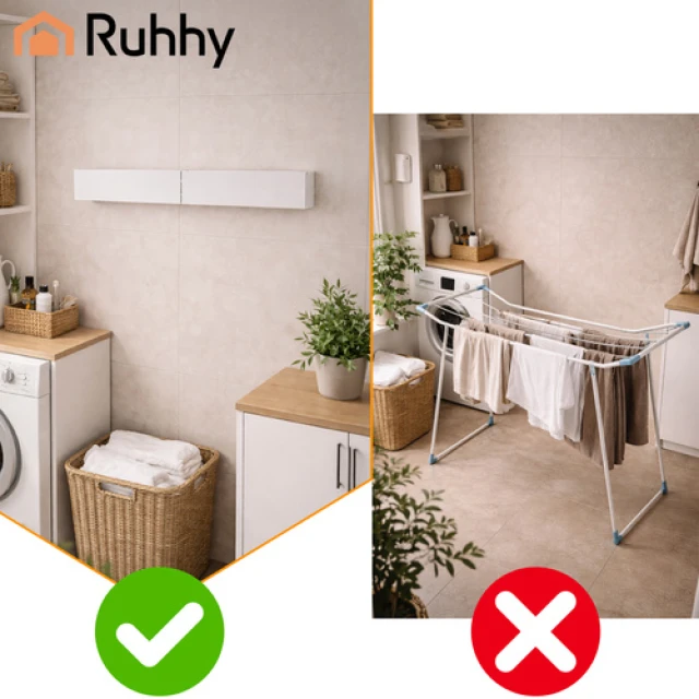 Настінна сушарка для білизни Ruhhy 80 см (5900779964839)