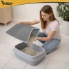 Килимок під туалет для котів Purlov 60x45 см Grey (5900779964877)