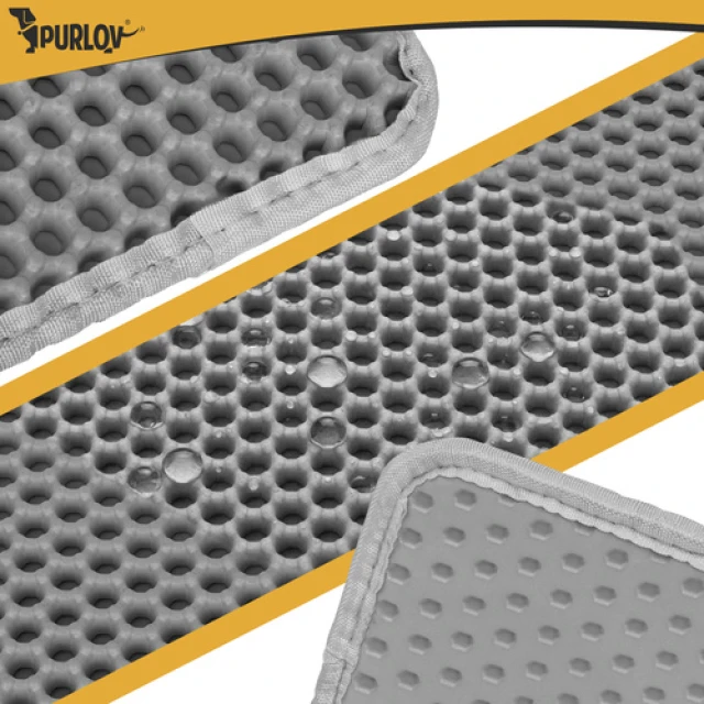 Килимок під туалет для котів Purlov 60x45 см Grey (5900779964877)