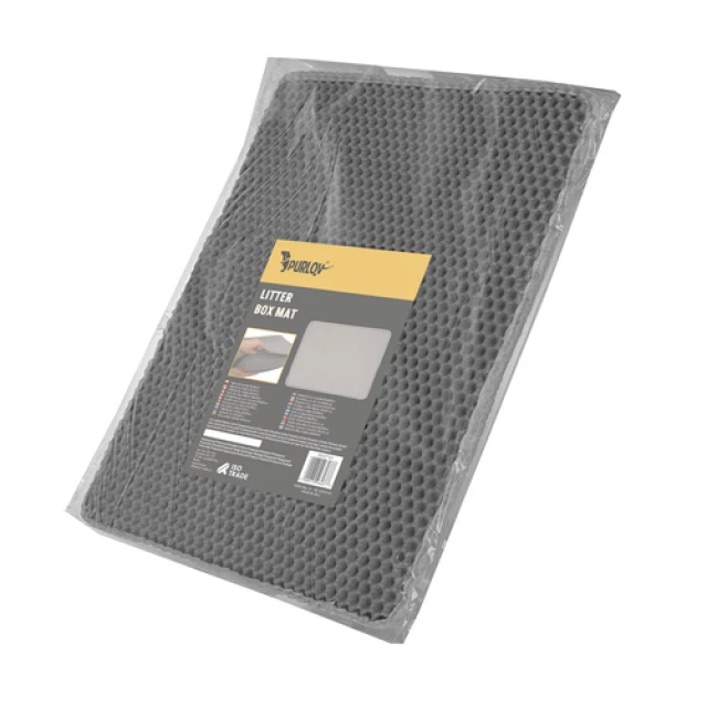 Килимок під туалет для котів Purlov 60x45 см Grey (5900779964877)
