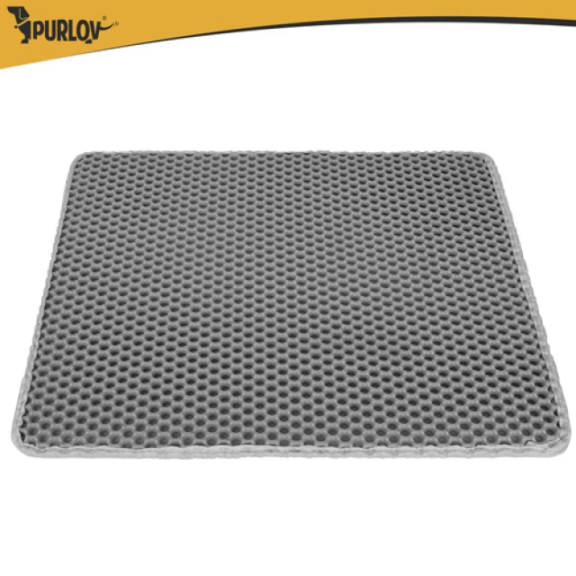 Килимок під туалет для котів Purlov 60x45 см Grey (5900779964877)