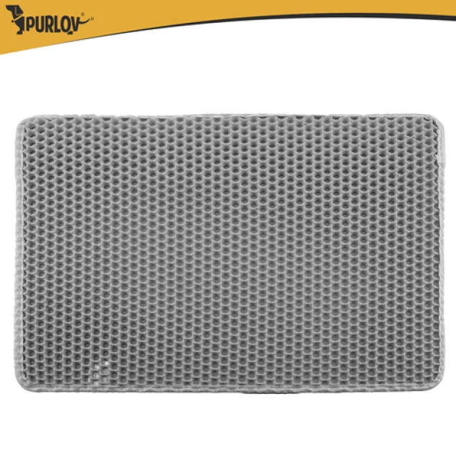 Килимок під туалет для котів Purlov 60x45 см Grey (5900779964877)