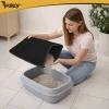 Килимок під туалет для котів Purlov 60x45 см Black (5900779964884)