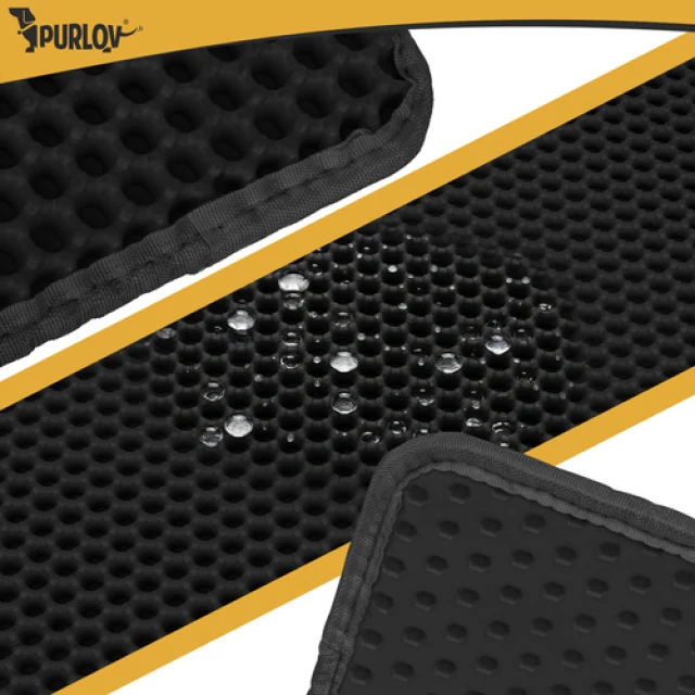 Килимок під туалет для котів Purlov 60x45 см Black (5900779964884)