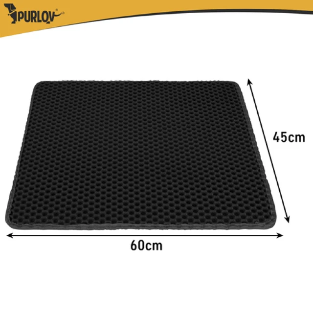Килимок під туалет для котів Purlov 60x45 см Black (5900779964884)