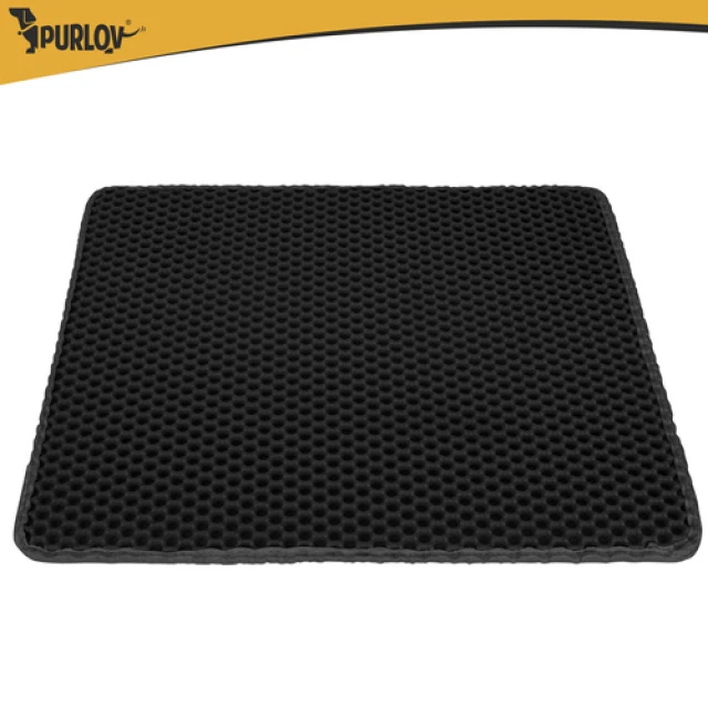 Килимок під туалет для котів Purlov 60x45 см Black (5900779964884)