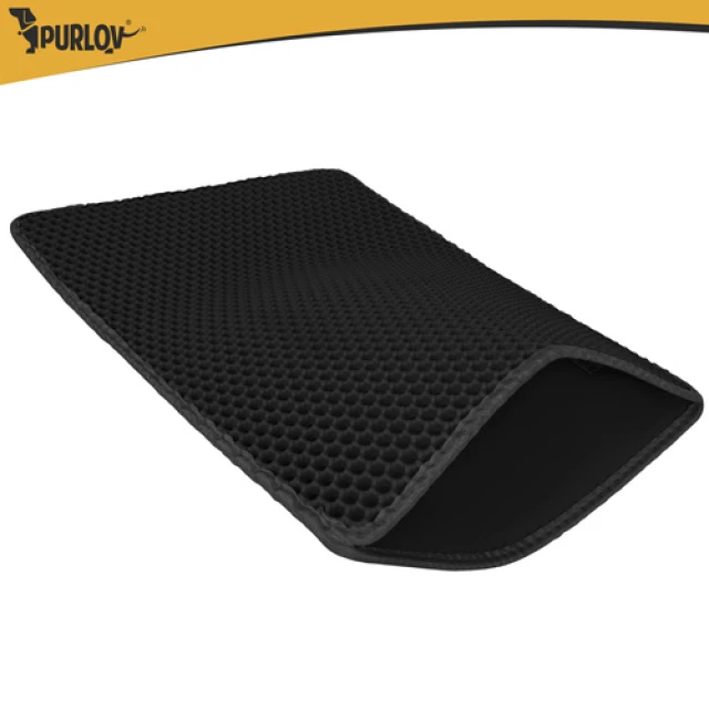 Килимок під туалет для котів Purlov 60x45 см Black (5900779964884)