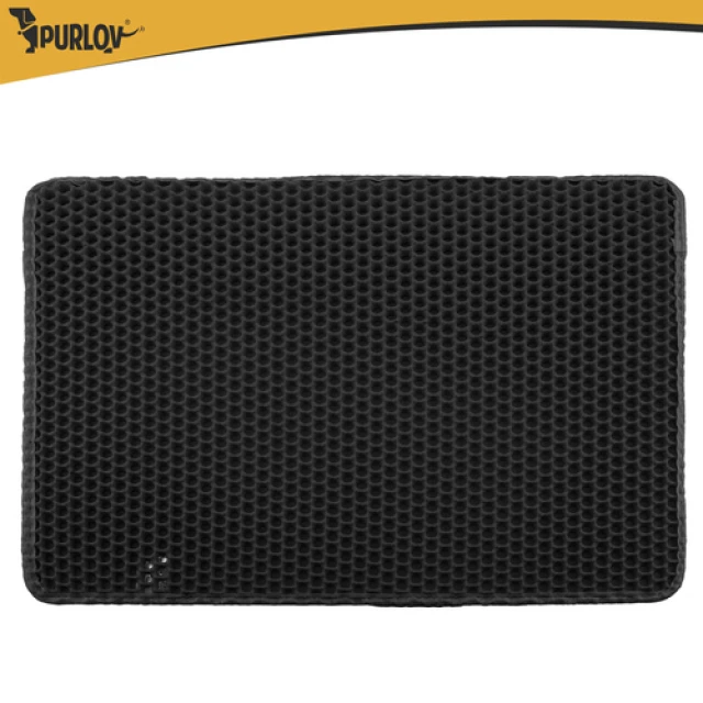 Килимок під туалет для котів Purlov 60x45 см Black (5900779964884)