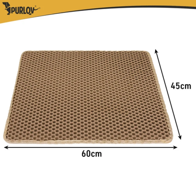 Килимок під туалет для котів Purlov 60x45 см Beige (5900779964891)