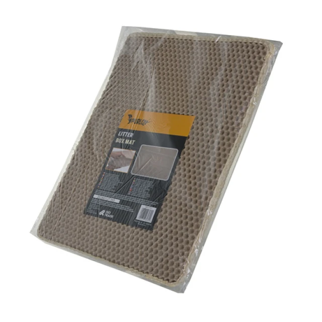 Килимок під туалет для котів Purlov 60x45 см Beige (5900779964891)