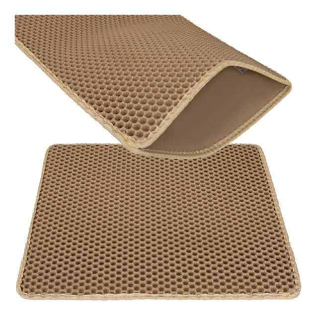Килимок під туалет для котів Purlov 60x45 см Beige (5900779964891)